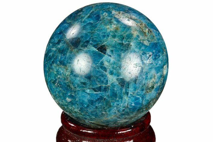 Bright Blue Apatite Sphere - Madagascar #121814